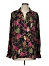Pleione 100% Polyester Floral Black Long Sleeve Blouse Size L - photo 1