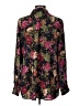 Pleione 100% Polyester Floral Black Long Sleeve Blouse Size L - photo 2