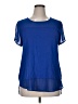 Premise Studio Blue Short Sleeve Blouse Size XL - photo 1