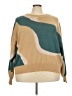 ELOQUII Color Block Tan Pullover Sweater Size 26 - 28 Plus - photo 1
