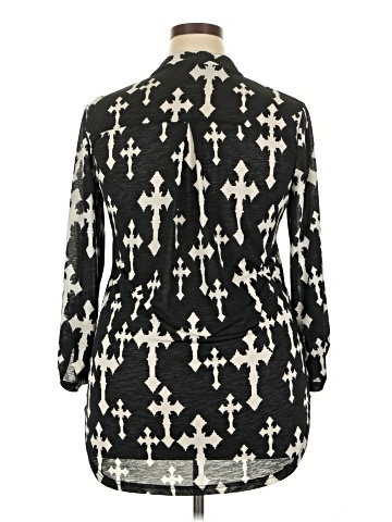 Cowgirl 3/4 Sleeve Button-Down Shirt (view 2)