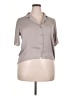 Danskin 100% Polyester Gray Short Sleeve Blouse Size XL - photo 1
