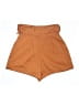 Leith Solid Orange Shorts Size XXS - photo 2