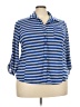 Bongo 100% Polyester Blue Long Sleeve Polo Size 3X - photo 1
