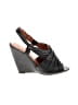 Elizabeth and James Black Wedges Size 6 1/2 - photo 1