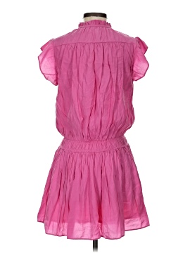 open lace back dress 3D Floral Pink Evening Gown with Overskirt  AmiEmi