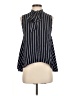 Kim & Cami Stripes Black Sleeveless Blouse Size S - photo 1