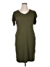 Assorted Brands Solid Green Casual Dress Size 1X - photo 1