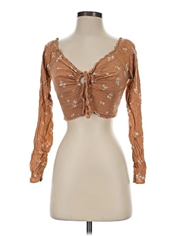 LA Hearts Long Sleeve Blouse (view 1)