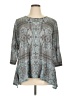 Ruby Rd. 100% Polyester Gray 3/4 Sleeve Blouse Size 1X - photo 1