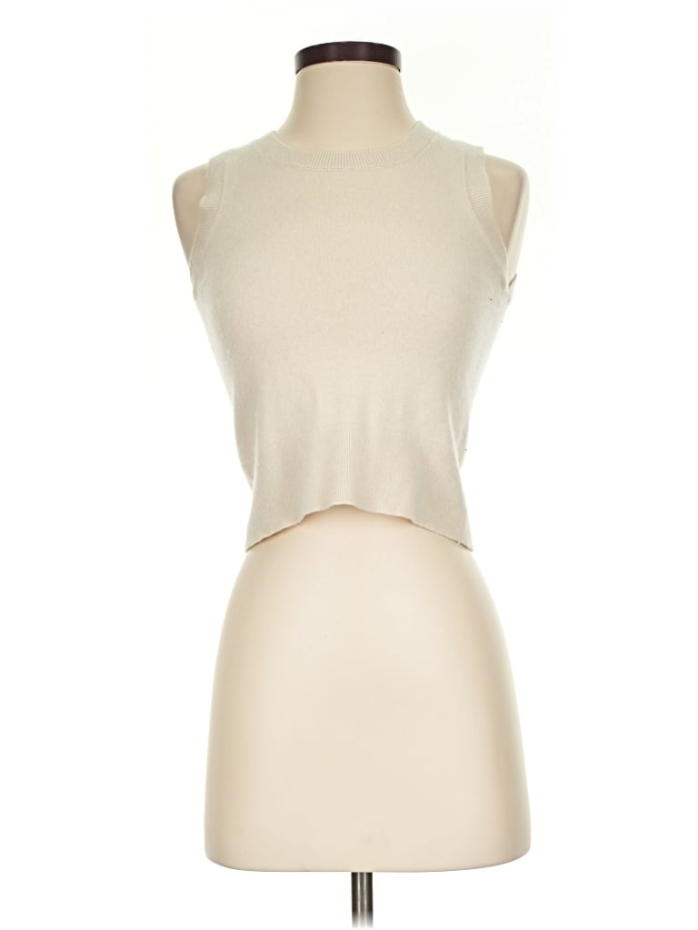 Pre-owned Everlane Cashmere Cardigan Sweater In Ivory
