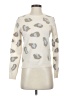 Jumper 100% Cashmere Animal Print Ivory Cardigan Size 1 - photo 1