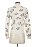 Jumper 100% Cashmere Animal Print Ivory Cardigan Size 1 - photo 2