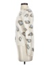 Jumper 100% Cashmere Animal Print Ivory Cardigan Size 1 - photo 5