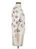 Jumper 100% Cashmere Animal Print Ivory Cardigan Size 1 - photo 4