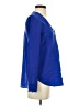 J.Crew 100% Silk Blue Long Sleeve Silk Top Size 2 - photo 4