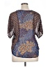 Xhilaration 100% Polyester Blue Short Sleeve Blouse Size XL - photo 2