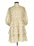Ganni 100% Polyester Ivory Casual Dress Size EU 34 / US 4 - photo 1