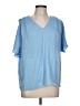 Fab'rik 100% Polyester Blue Short Sleeve Blouse Size L - photo 1