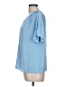 Fab'rik 100% Polyester Blue Short Sleeve Blouse Size L - photo 5