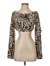 Shein 100% Polyester Tan Long Sleeve Top Size 2 - photo 1