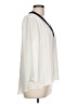 Kaari Blue 100% Polyester Ivory 3/4 Sleeve Blouse Size L - photo 4