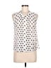 French Connection 100% Polyester Polka Dots Ivory Sleeveless Blouse Size 6 - photo 1