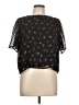 Ann Taylor LOFT 100% Polyester Floral Black Short Sleeve Blouse Size L - photo 1