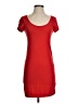 Basics Solid Red Casual Dress Size S - photo 1