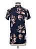 Lularoe Floral Blue Short Sleeve Turtleneck Size XS - photo 1