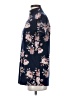 Lularoe Floral Blue Short Sleeve Turtleneck Size XS - photo 5