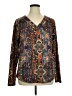 Unbranded Paisley Black Long Sleeve Blouse Size XL - photo 1