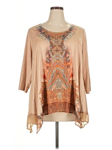 One World 3/4 Sleeve Blouse (view 1)