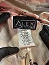 Alex Evenings Metallic Silver Tan Short Sleeve Blouse Size L - photo 7