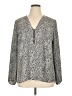 Boutique + 100% Polyester Gray Long Sleeve Blouse Size 0X - photo 1