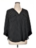 Torrid 100% Polyester Polka Dots Black 3/4 Sleeve Blouse Size 1X Plus (1) - photo 1