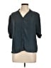 T Tahari 100% Polyester Teal Short Sleeve Blouse Size L - photo 1