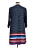 New Directions Stripes Blue Casual Dress Size XL - photo 2