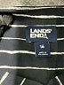 Lands' End 100% Polyester Stripes Blue Black Long Sleeve Blouse Size 16 - photo 7