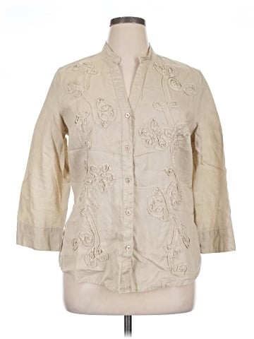 Charter Club 3/4 Sleeve Button-Down Shirt (view 1)