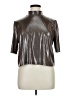 Valija Metallic Silver Short Sleeve Top Size XL - photo 1
