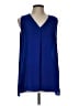 Pleione 100% Polyester Blue Sleeveless Blouse Size L - photo 1