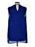 Pleione 100% Polyester Blue Sleeveless Blouse Size L - photo 2