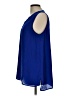 Pleione 100% Polyester Blue Sleeveless Blouse Size L - photo 5