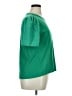 Assorted Brands Solid Green Short Sleeve Top Size XL - photo 4