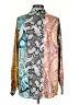 Fashion Nova 100% Polyester Paisley Gold Long Sleeve Blouse Size S - photo 2