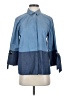 St. John Color Block Blue 3/4 Sleeve Button-Down Shirt Size P (petite) - photo 1