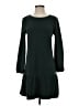 MNG Solid Green Casual Dress Size 4 - photo 1