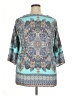 Violet & Claire 100% Polyester Paisley Teal 3/4 Sleeve Blouse Size 1X - photo 2