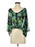Material Girl 100% Polyester Green 3/4 Sleeve Blouse Size XS - photo 1
